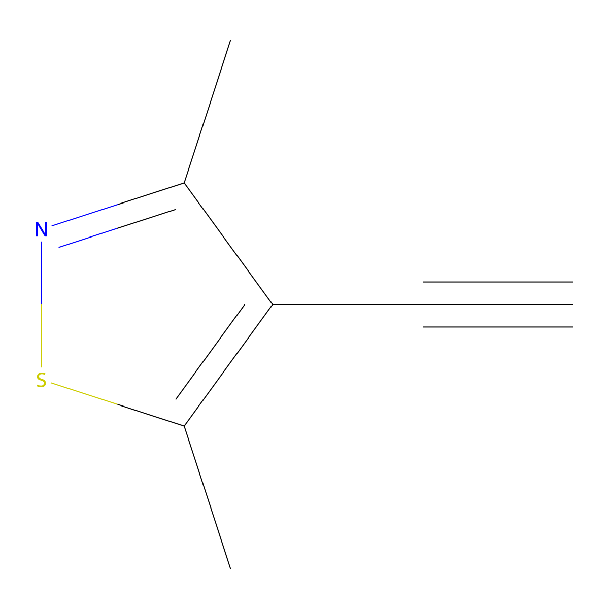 4-Ethynyl-3,5-dimethyl-1,2-thiazole molecular structure, CAS 2384541-72-2