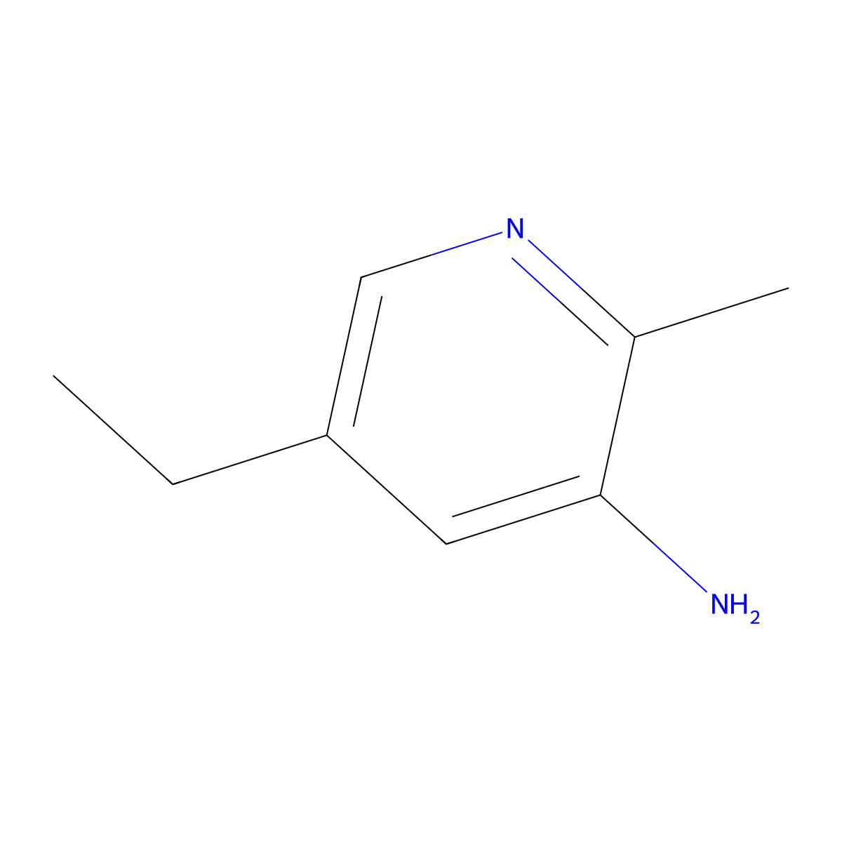 5-Ethyl-2-methylpyridin-3-amine molecular structure, CAS 2384551-35-1