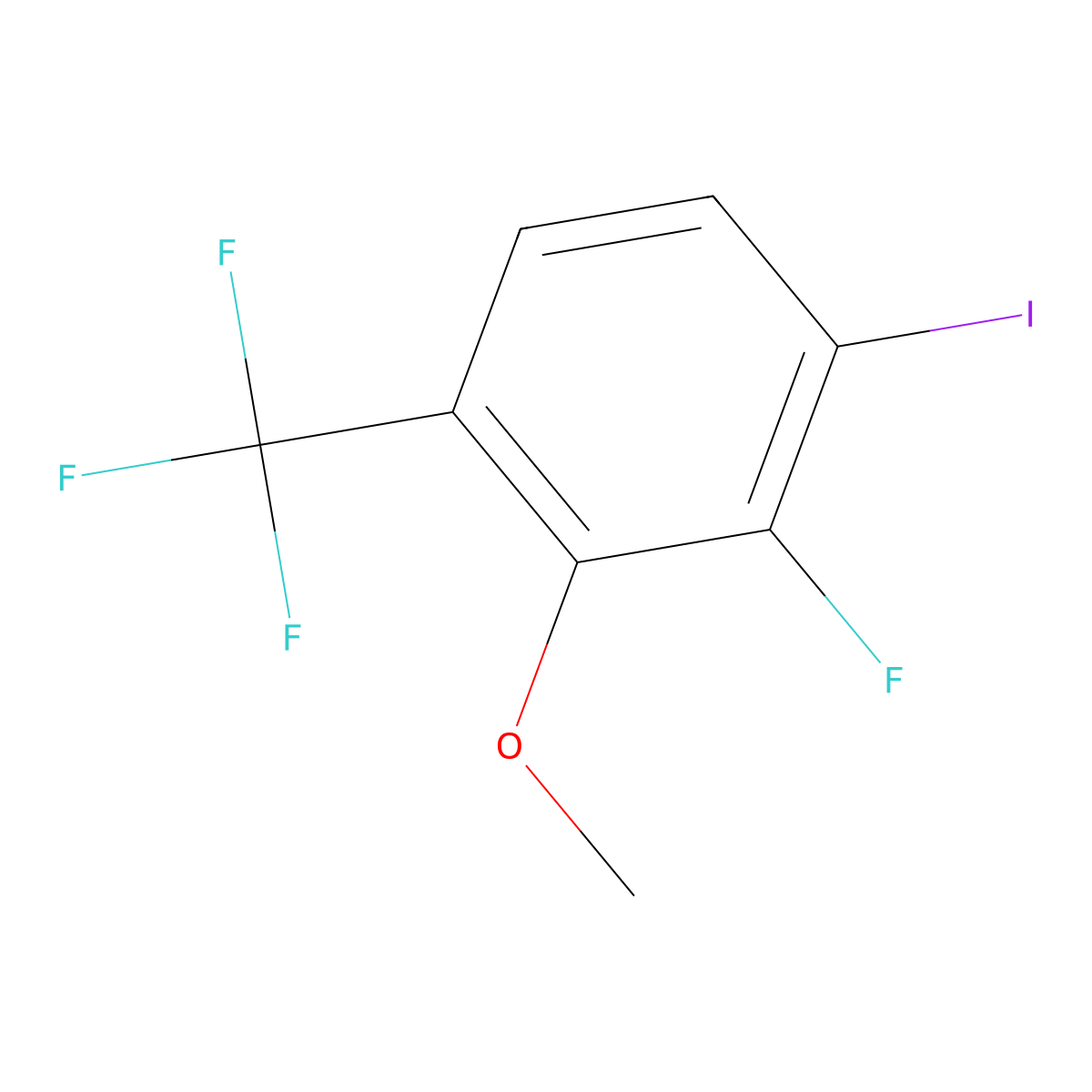 2-Fluoro-1-iodo-3-methoxy-4-(trifluoromethyl)benzene molecular structure, CAS 2384557-91-7