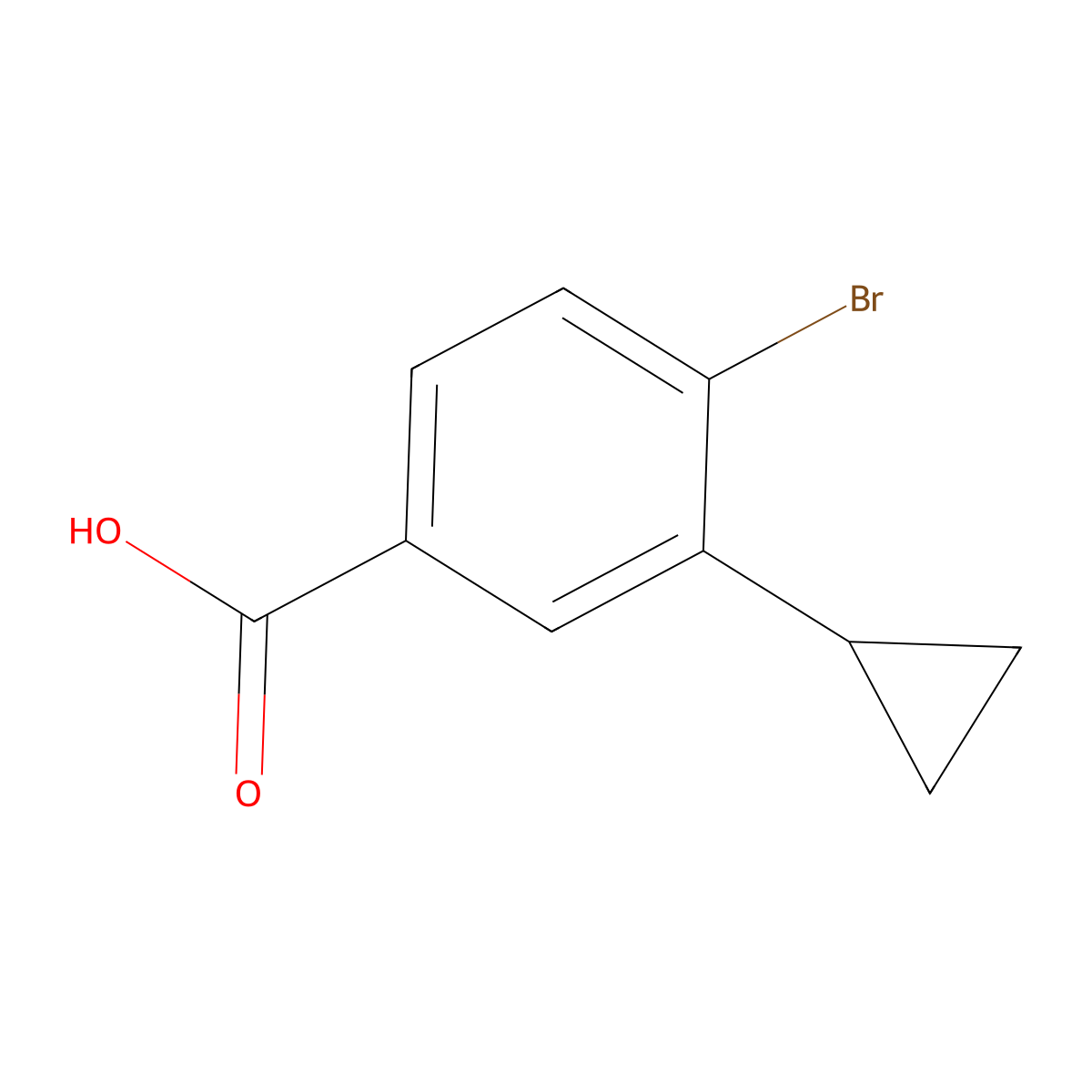 4-Bromo-3-cyclopropylbenzoic acid molecular structure, CAS 2384580-34-9