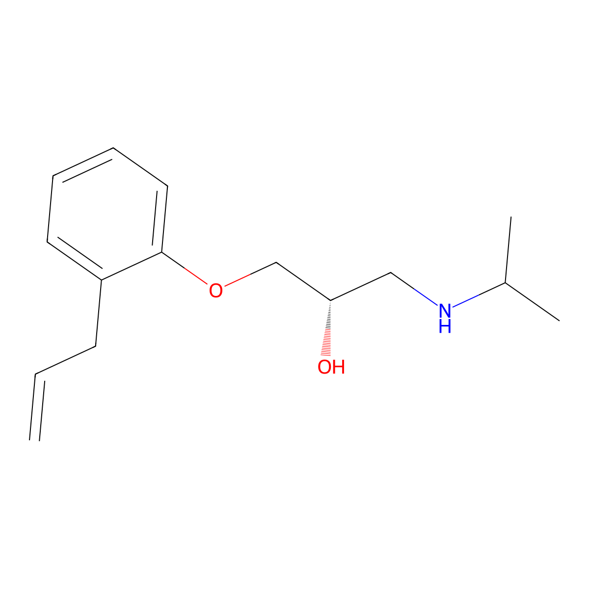 Alprenolol, (S)- molecular structure, CAS 23846-71-1