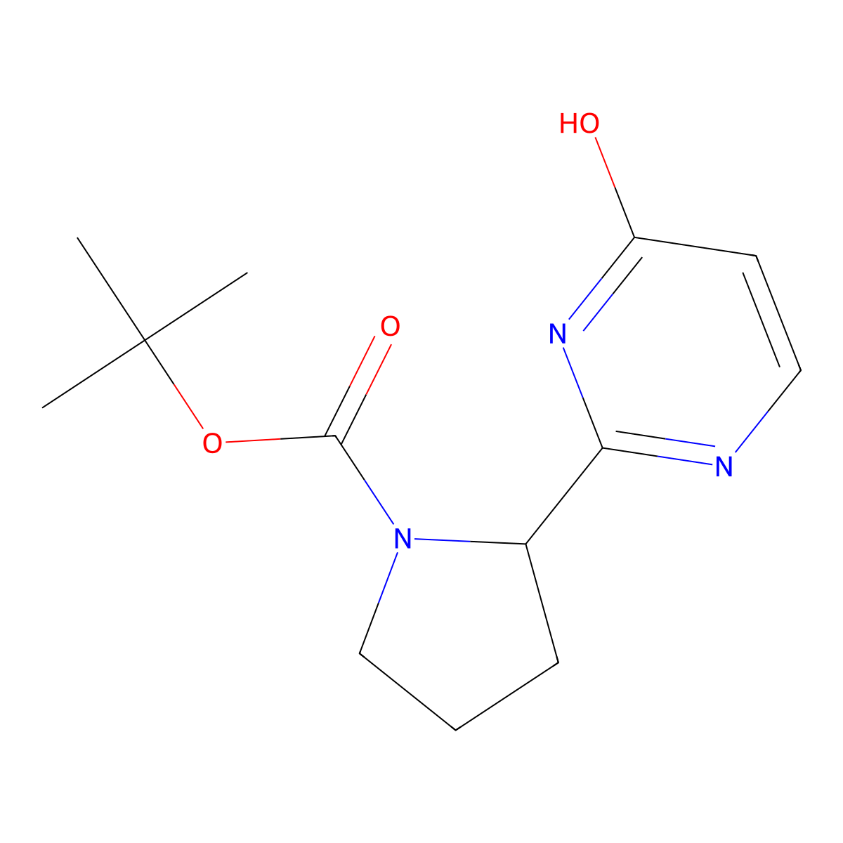 Tert-butyl 2-(4-hydroxypyrimidin-2-yl)pyrrolidine-1-carboxylate molecular structure, CAS 2384603-85-2