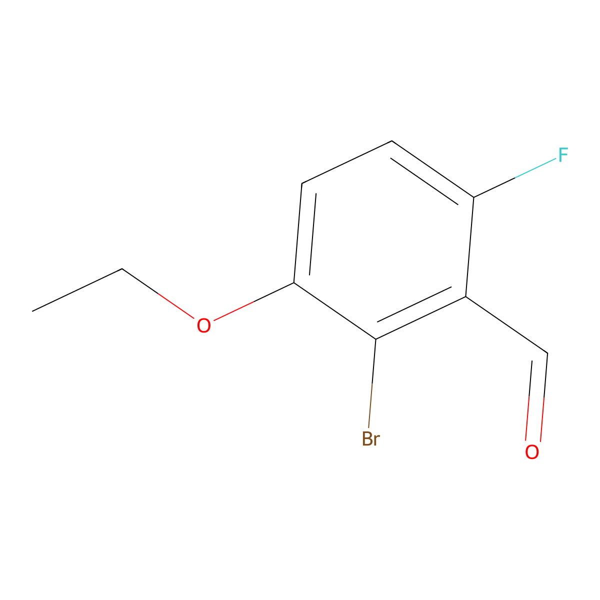 2-Bromo-3-ethoxy-6-fluorobenzaldehyde molecular structure, CAS 2384611-58-7
