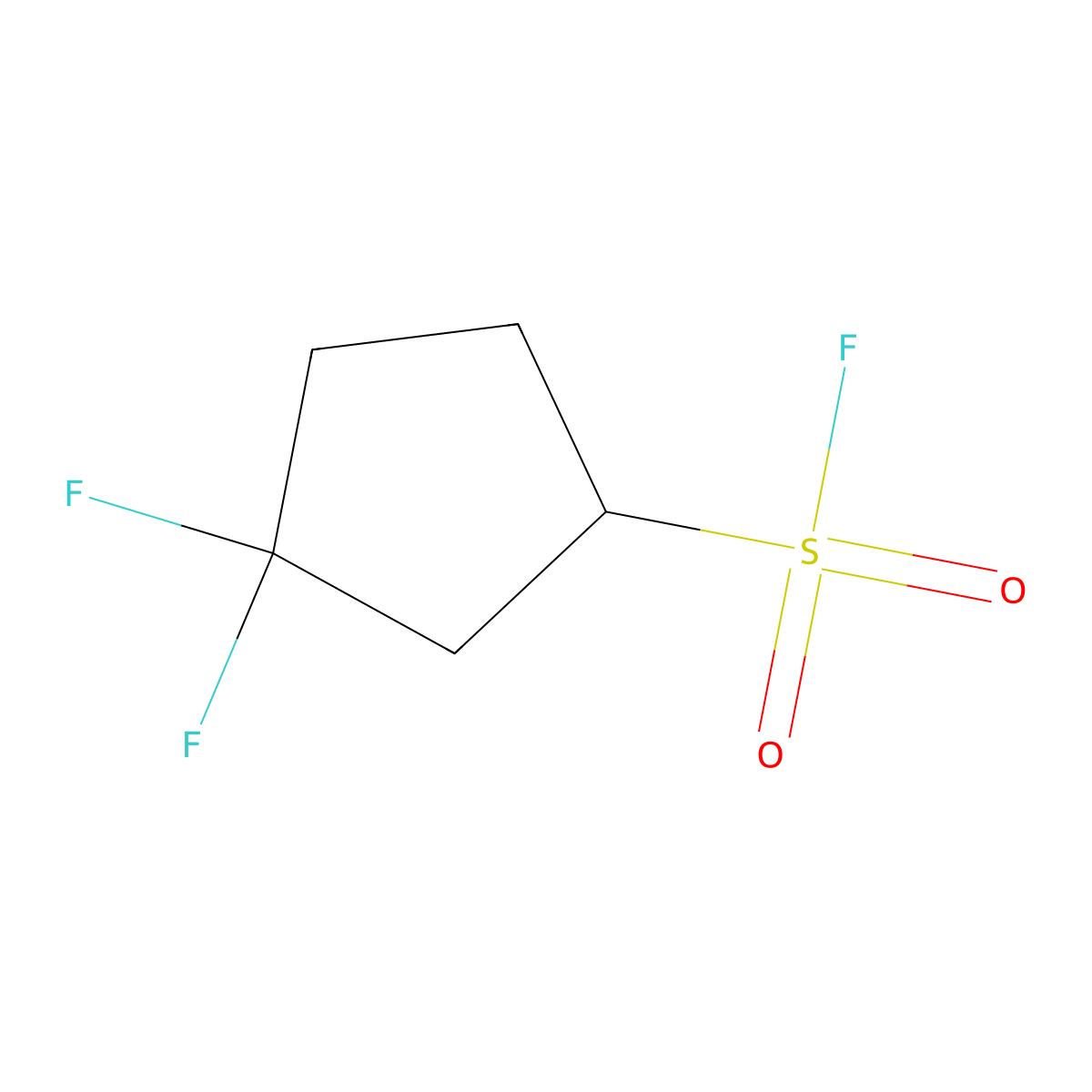 3,3-Difluorocyclopentane-1-sulfonyl fluoride molecular structure, CAS 2384614-00-8