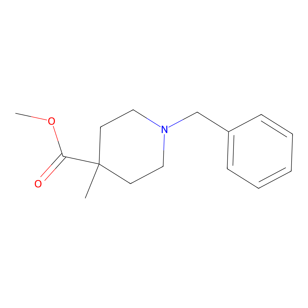 Methyl 1-benzyl-4-methylpiperidine-4-carboxylate molecular structure, CAS 2384618-24-8