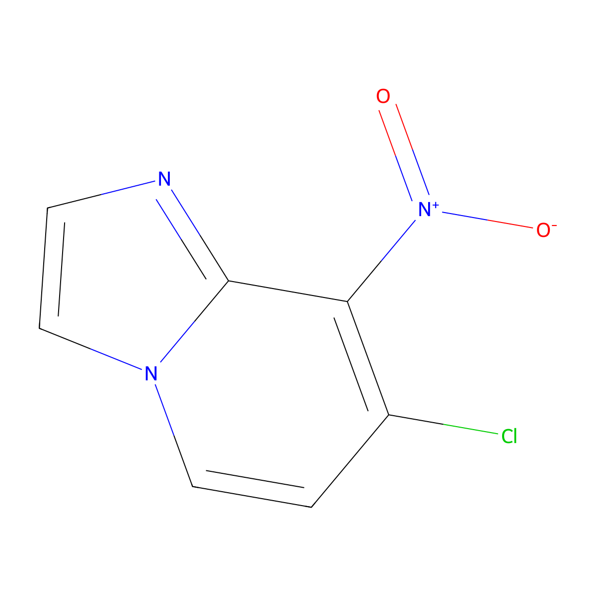 7-Chloro-8-nitro-imidazo[1,2-A]pyridine molecular structure, CAS 2384636-69-3