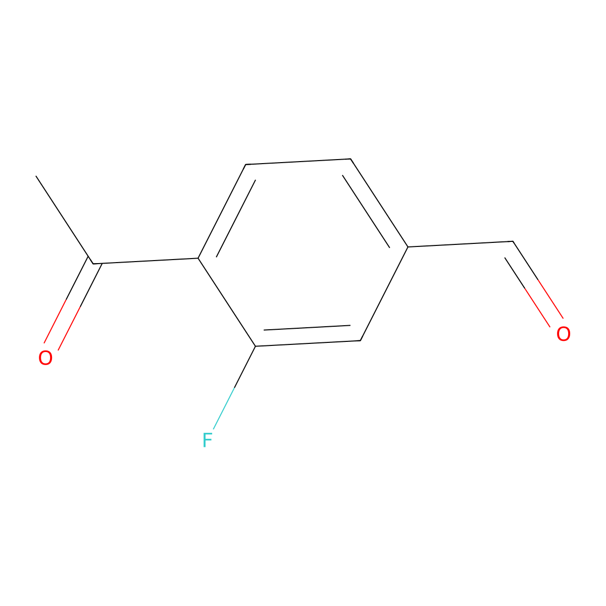 4-Acetyl-3-fluorobenzaldehyde molecular structure, CAS 2384641-41-0