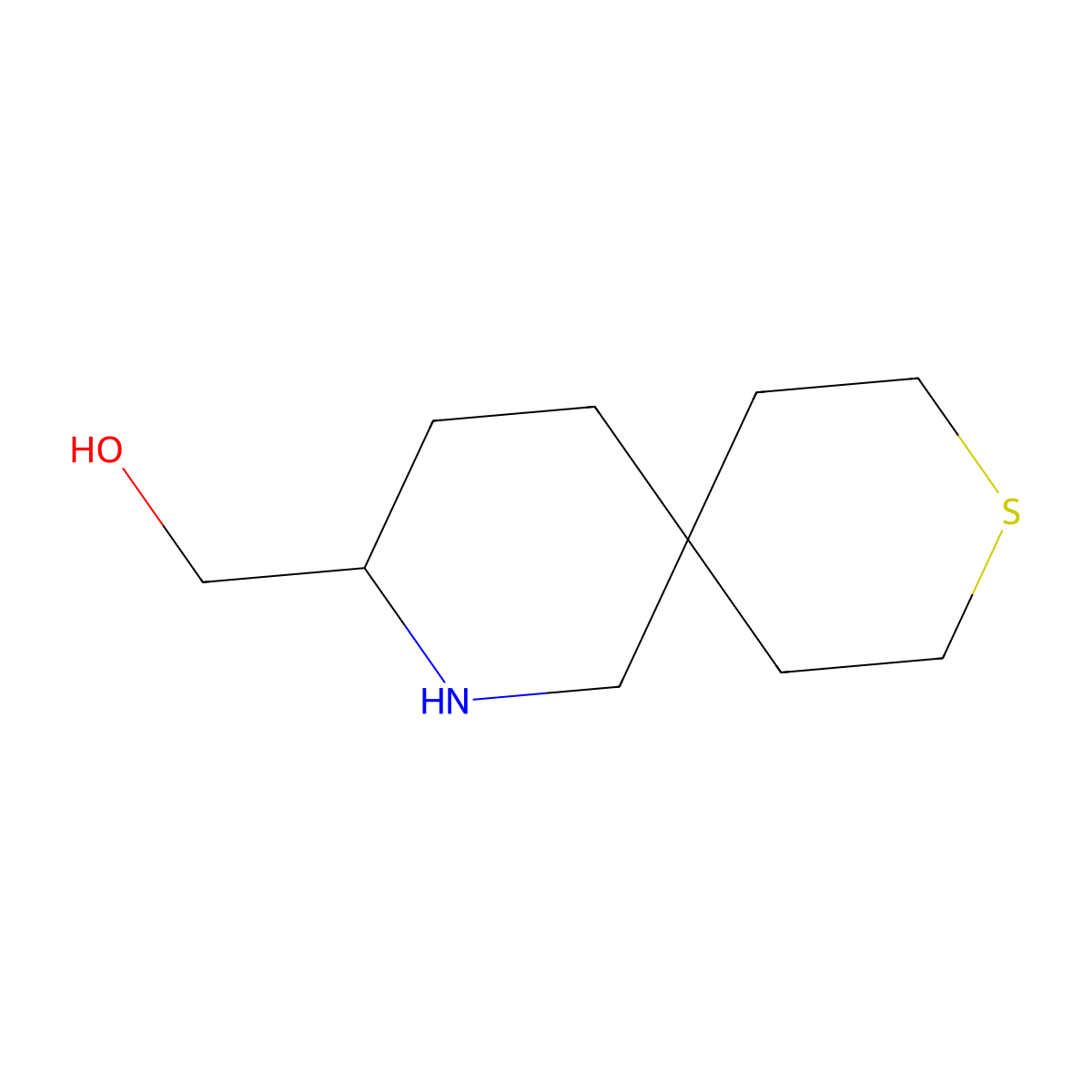 {9-Thia-2-azaspiro[5.5]undecan-3-yl}methanol molecular structure, CAS 2384644-71-5