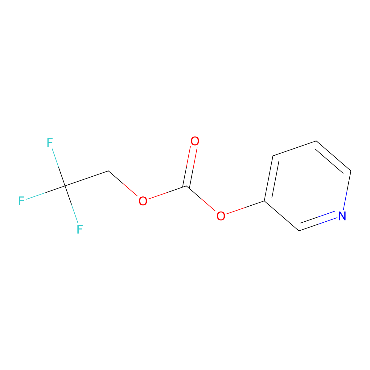 Pyridin-3-yl 2,2,2-trifluoroethyl carbonate molecular structure, CAS 2384646-61-9