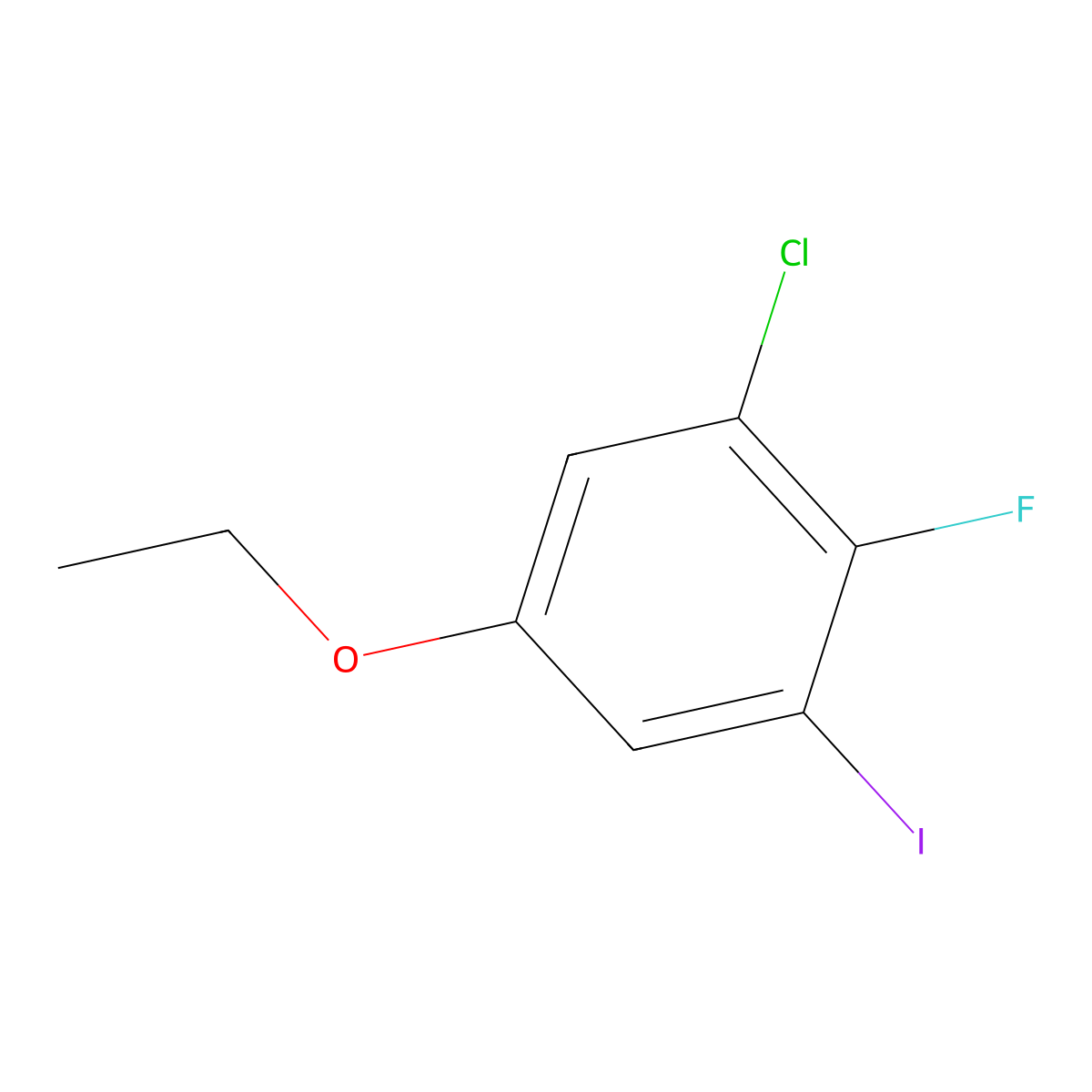 1-Chloro-5-ethoxy-2-fluoro-3-iodobenZene molecular structure, CAS 2384652-38-2
