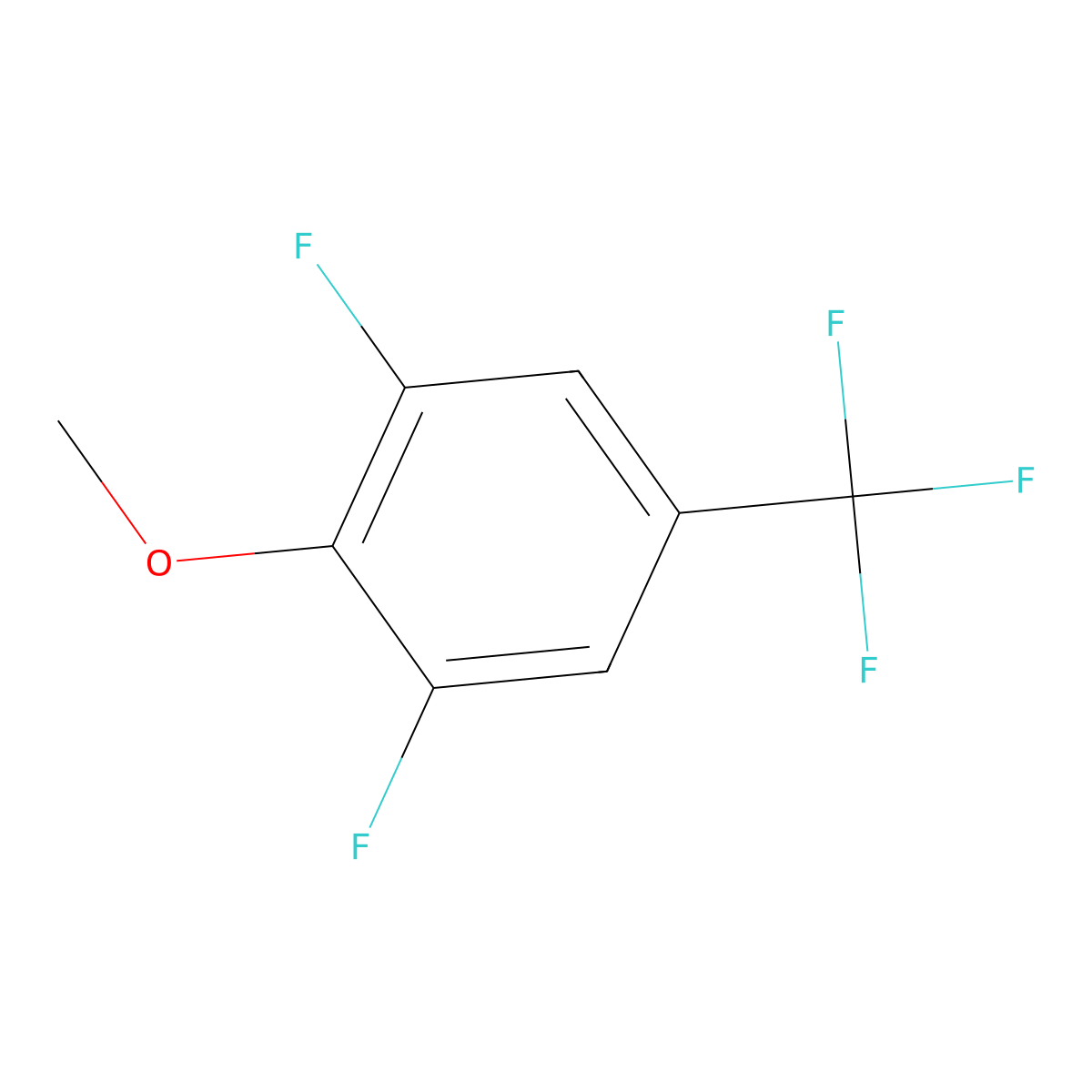 1,3-Difluoro-2-methoxy-5-(trifluoromethyl)benzene molecular structure, CAS 2384666-10-6