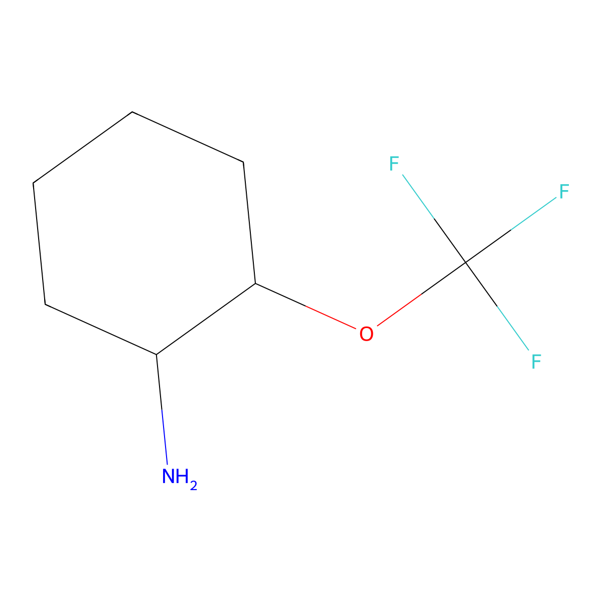 2-(Trifluoromethoxy)cyclohexan-1-amine molecular structure, CAS 2384671-03-6