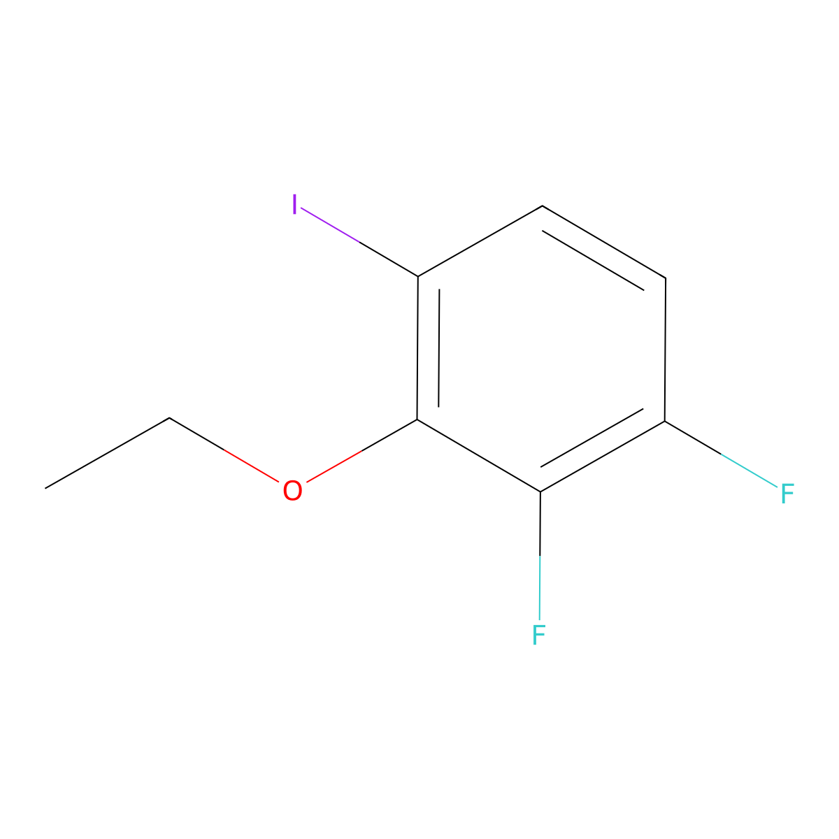 2-Ethoxy-3,4-difluoro-1-iodobenzene molecular structure, CAS 2384680-28-6