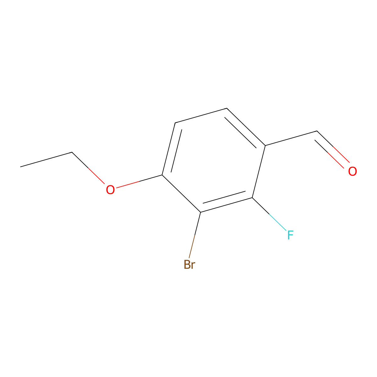 3-Bromo-4-ethoxy-2-fluorobenzaldehyde molecular structure, CAS 2384683-24-1