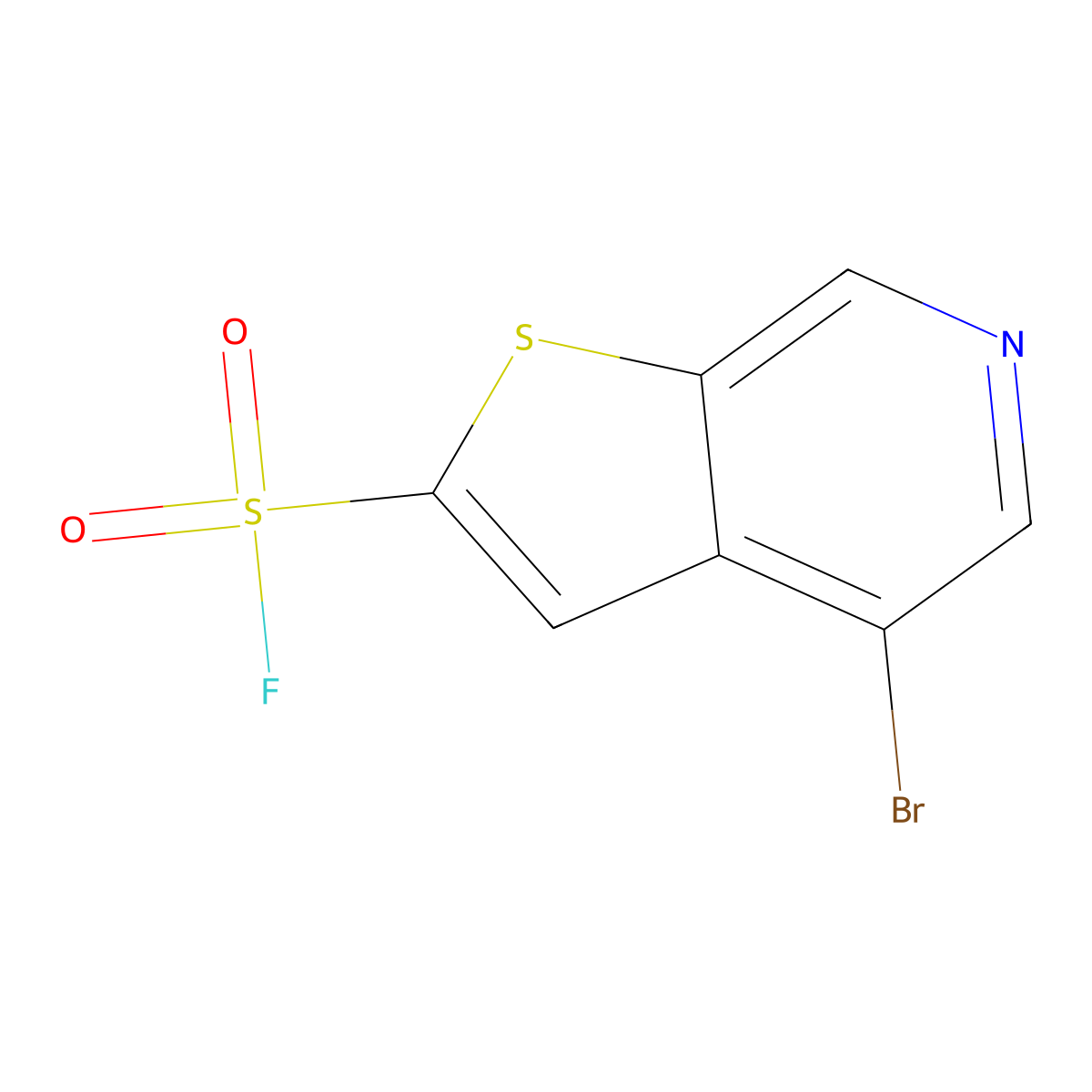 4-Bromothieno[2,3-c]pyridine-2-sulfonyl fluoride molecular structure, CAS 2384690-42-8
