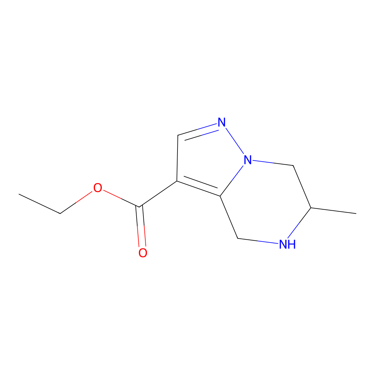 ethyl 6-methyl-4H,5H,6H,7H-pyrazolo[1,5-a]pyrazine-3-carboxylate molecular structure, CAS 2384692-21-9