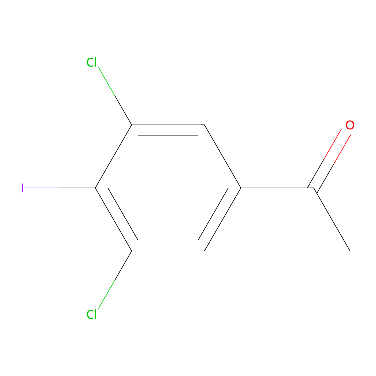 1-(3,5-Dichloro-4-iodophenyl)ethanone molecular structure, CAS 2384695-80-9