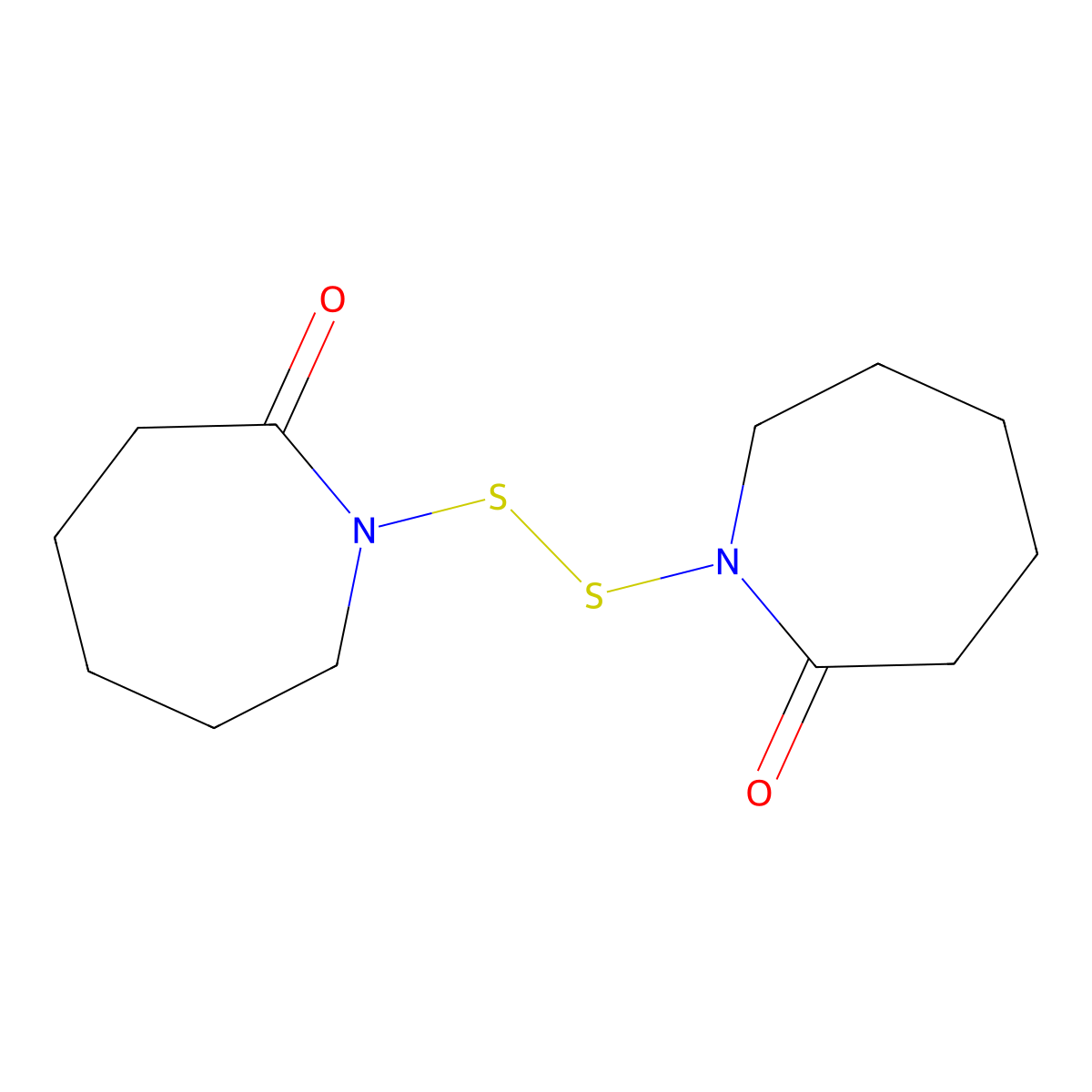1,1'-Disulfanediyldiazepan-2-one molecular structure, CAS 23847-08-7