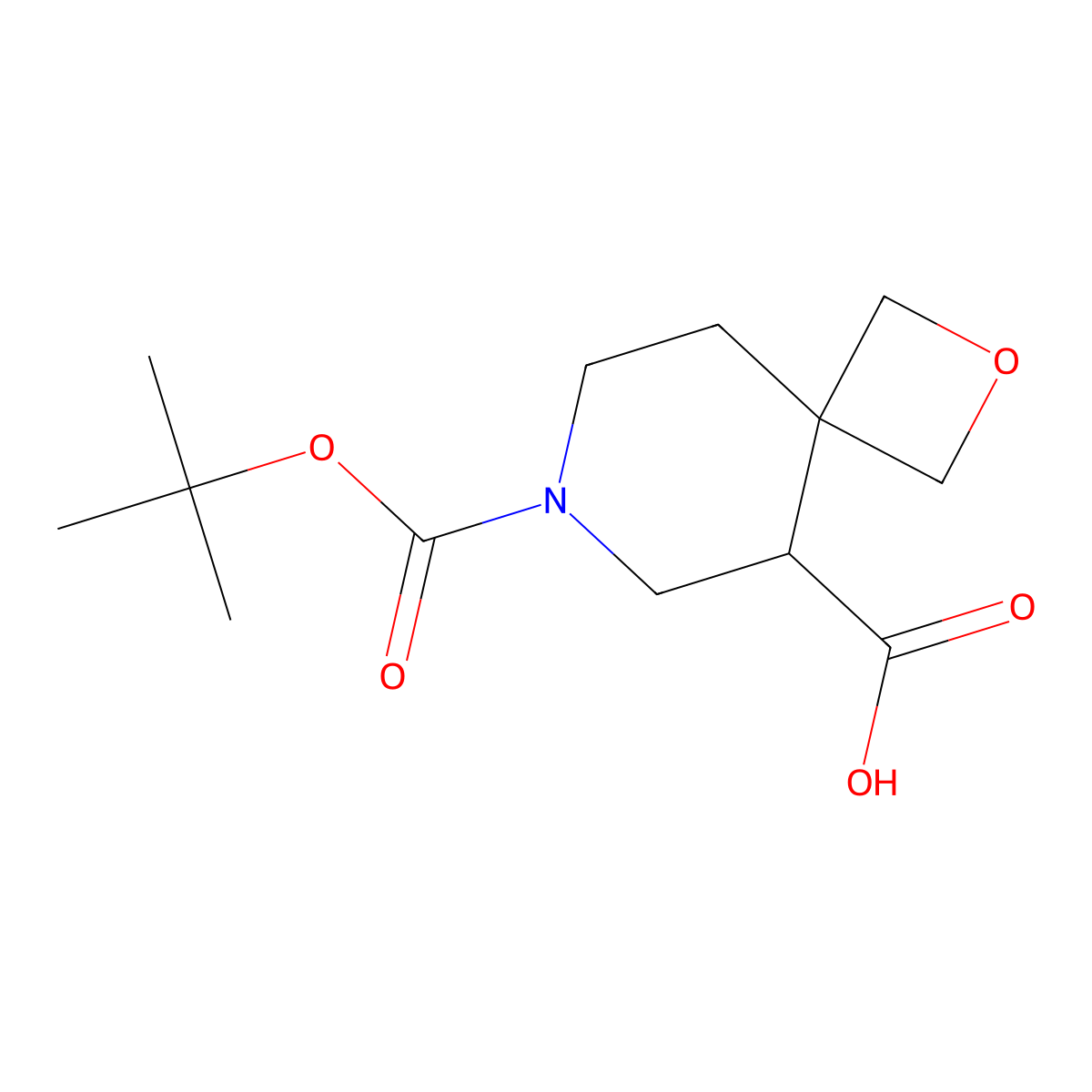 7-[(Tert-butoxy)carbonyl]-2-oxa-7-azaspiro[3.5]nonane-5-carboxylic acid molecular structure, CAS 2384700-12-1