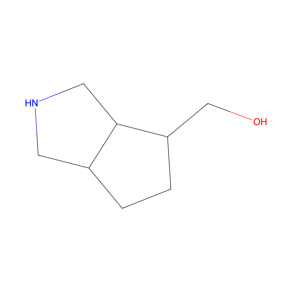 {Octahydrocyclopenta[c]pyrrol-4-yl}methanol molecular structure, CAS 2384702-71-8
