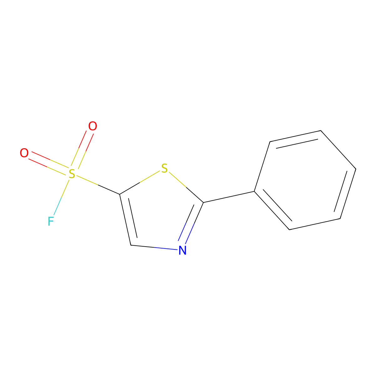 2-Phenyl-1,3-thiazole-5-sulfonyl fluoride molecular structure, CAS 2384704-68-9