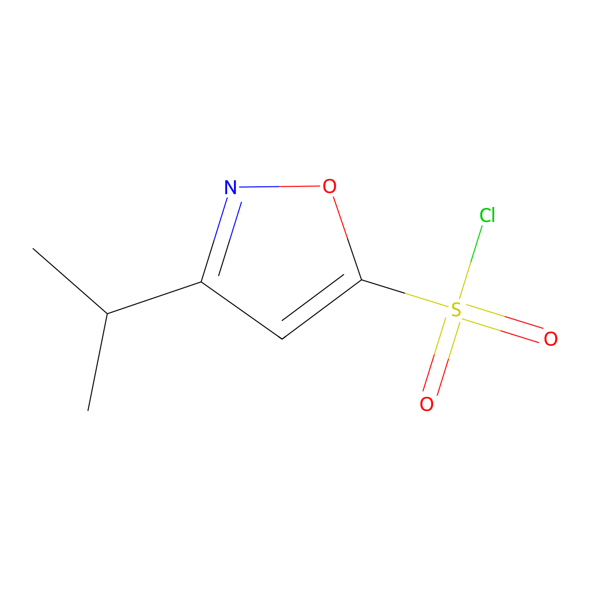 3-(Propan-2-yl)-1,2-oxazole-5-sulfonyl chloride molecular structure, CAS 2384737-22-6