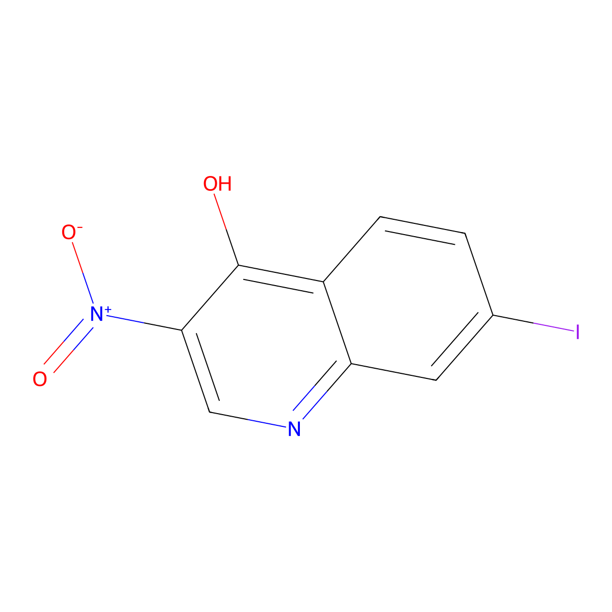 7-Iodo-3-nitroquinolin-4-ol molecular structure, CAS 2384738-25-2