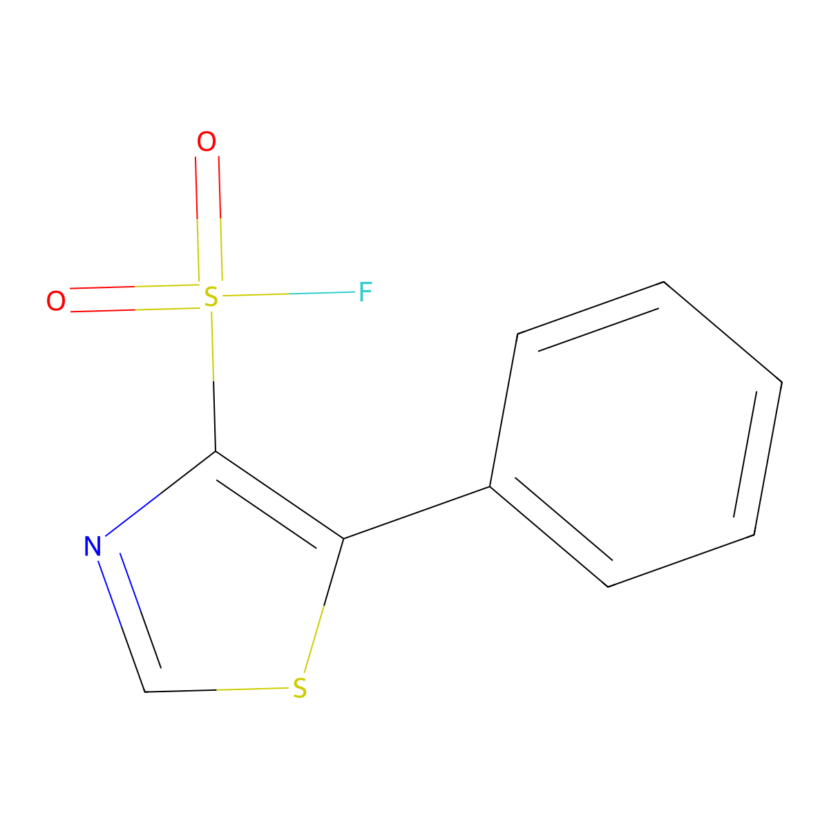 5-Phenyl-1,3-thiazole-4-sulfonyl fluoride molecular structure, CAS 2384740-53-6