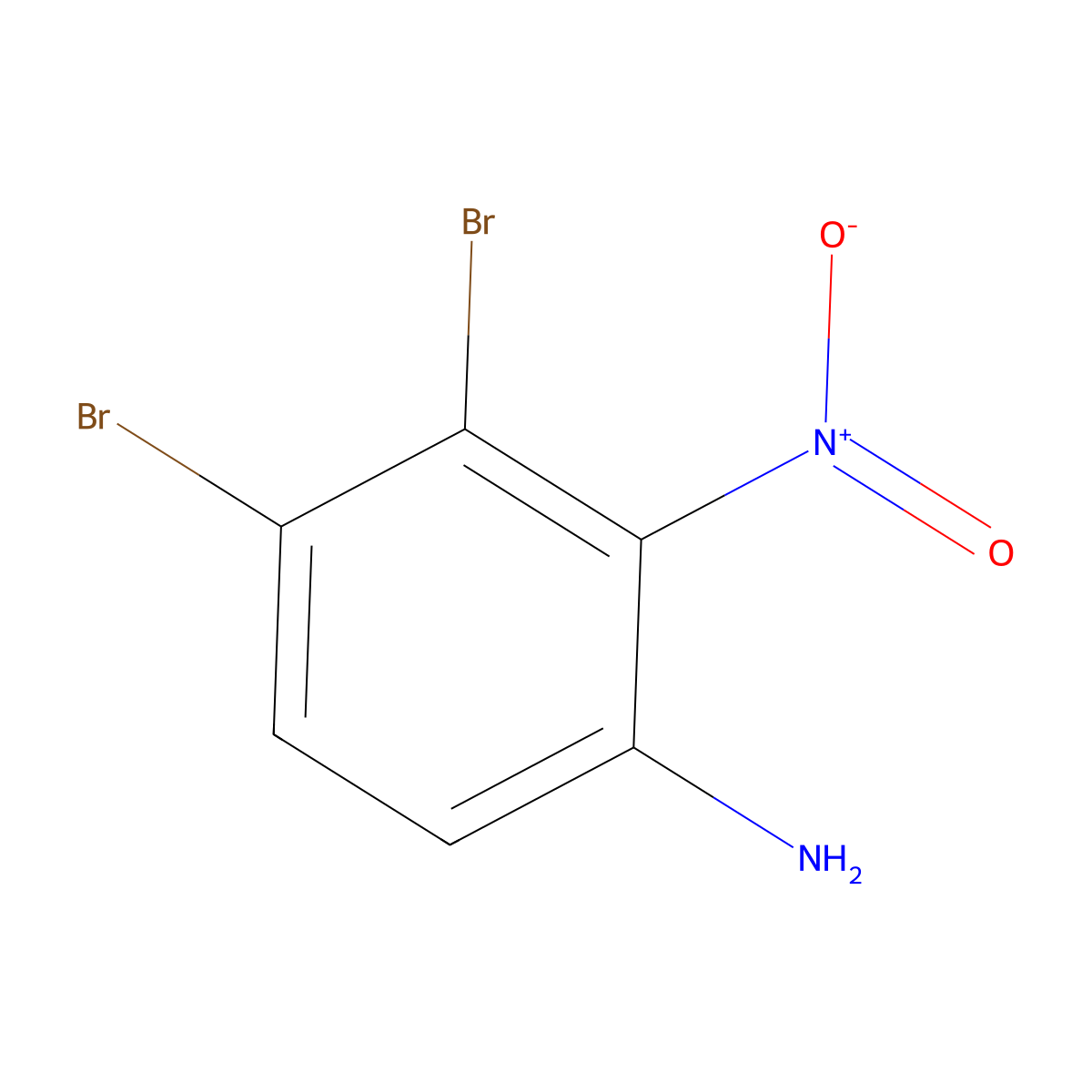 3,4-Dibromo-2-nitroaniline molecular structure, CAS 2384748-51-8