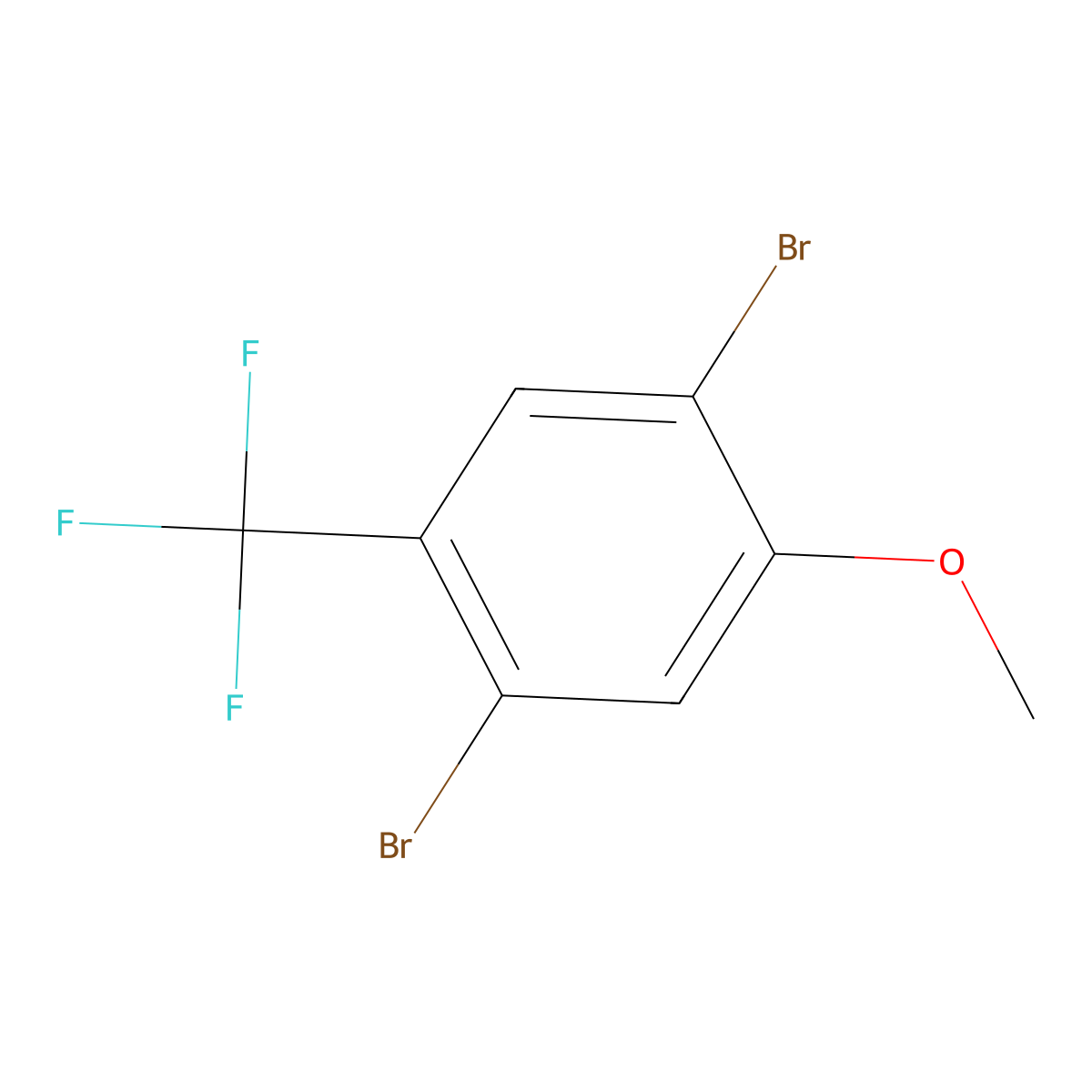 1,4-Dibromo-2-methoxy-5-(trifluoromethyl)benzene molecular structure, CAS 2384748-55-2