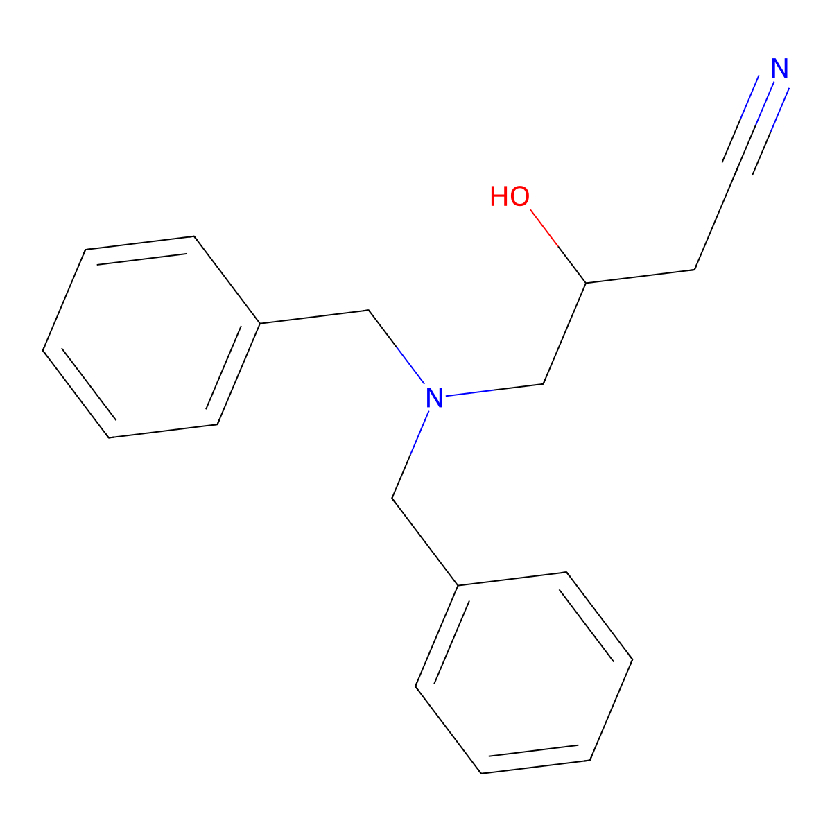 4-(Dibenzylamino)-3-hydroxybutanenitrile molecular structure, CAS 2384755-12-6