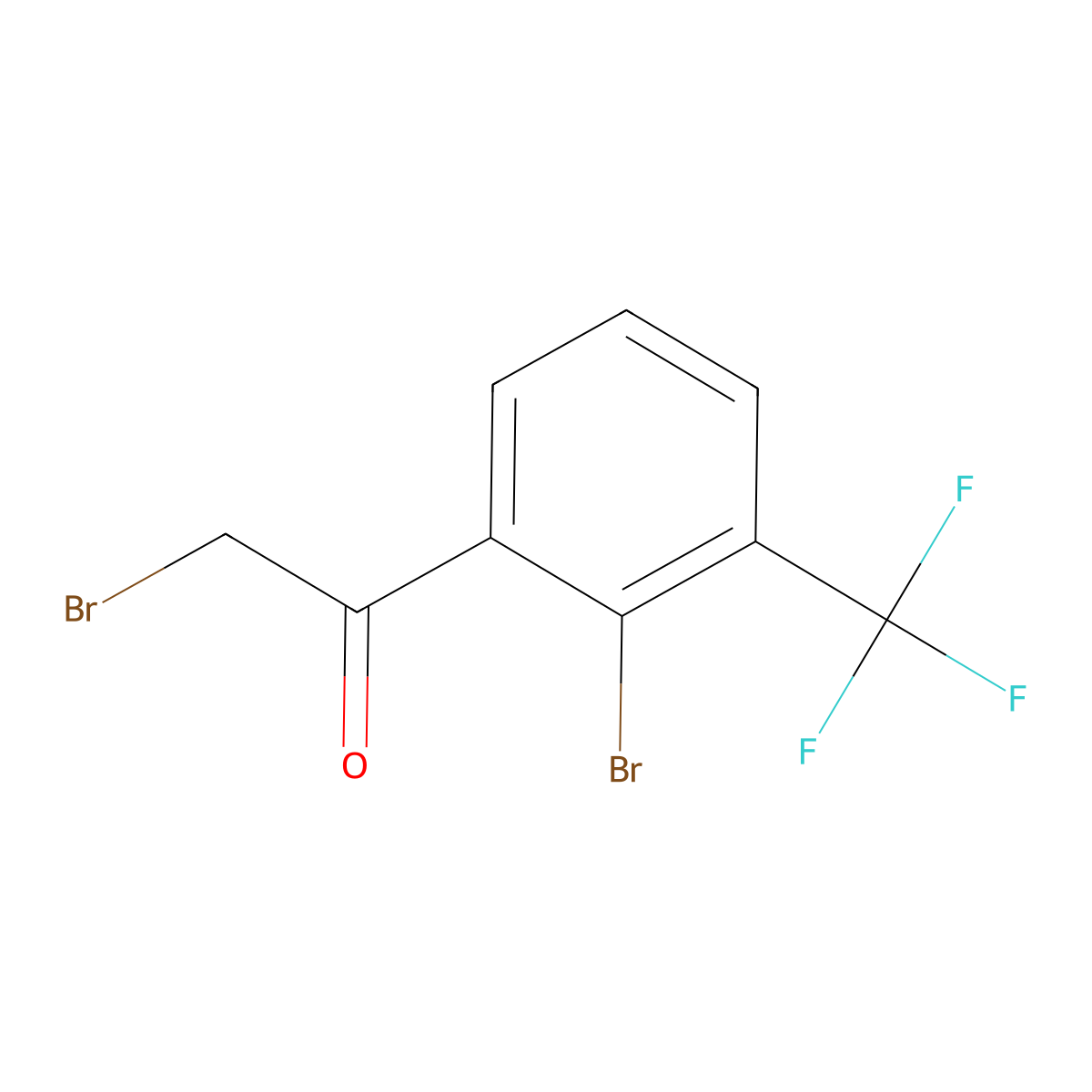 2-Bromo-1-[2-bromo-3-(trifluoromethyl)phenyl]ethanone molecular structure, CAS 2384762-22-3