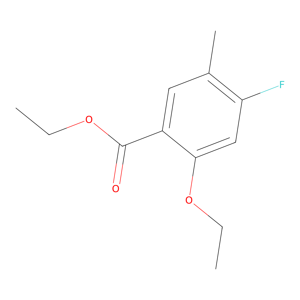 Ethyl 2-ethoxy-4-fluoro-5-methylbenzoate molecular structure, CAS 2384762-78-9