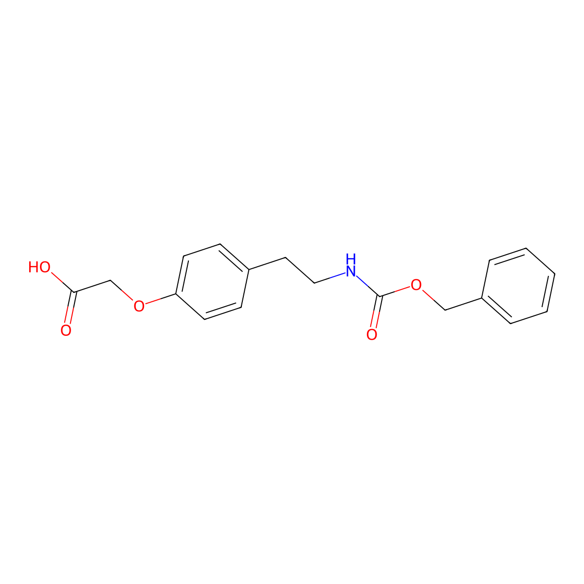 2-[4-(2-{[(Benzyloxy)carbonyl]amino}ethyl)phenoxy]acetic acid molecular structure, CAS 2384776-41-2