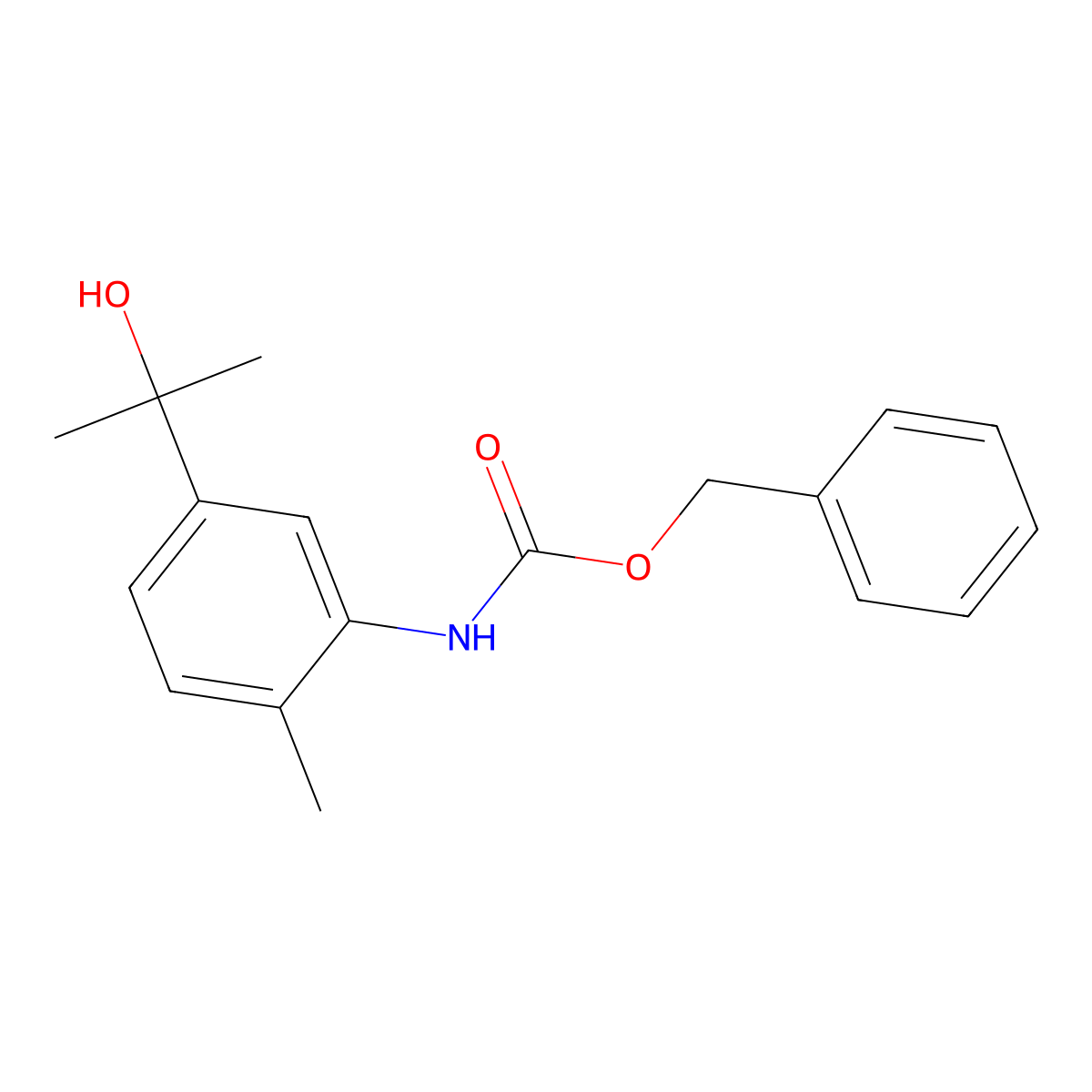 benzyl N-[5-(2-hydroxypropan-2-yl)-2-methylphenyl]carbamate molecular structure, CAS 2384777-48-2