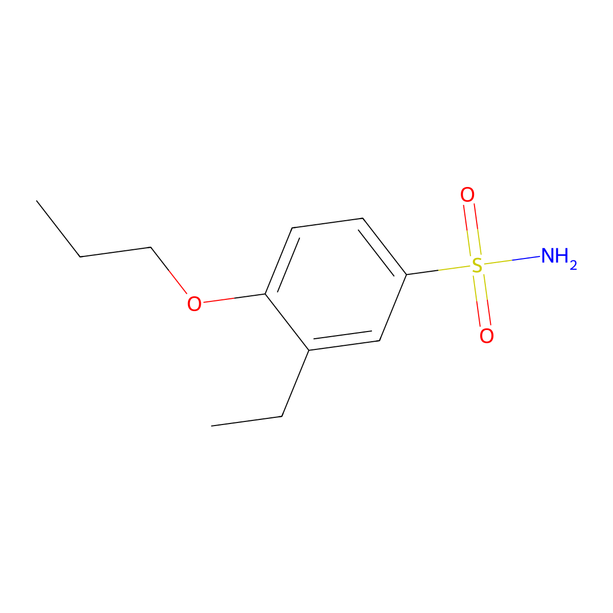 3-Ethyl-4-propoxybenzene-1-sulfonamide molecular structure, CAS 2384782-33-4