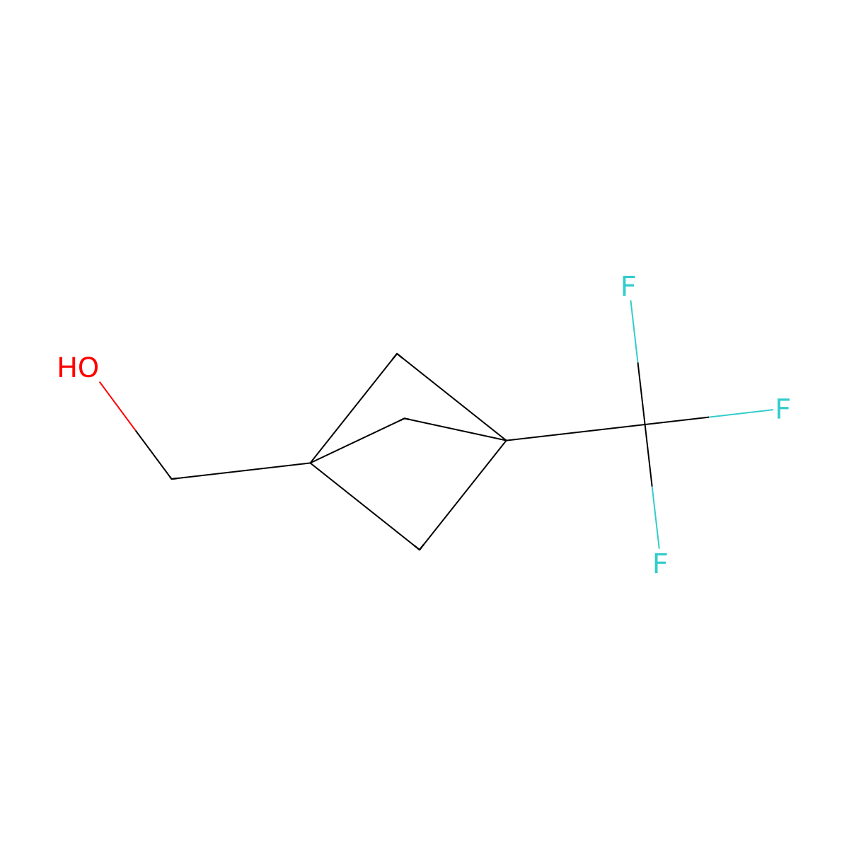 (3-(Trifluoromethyl)bicyclo(1.1.1)pentan-1-yl)methanol molecular structure, CAS 2384784-97-6
