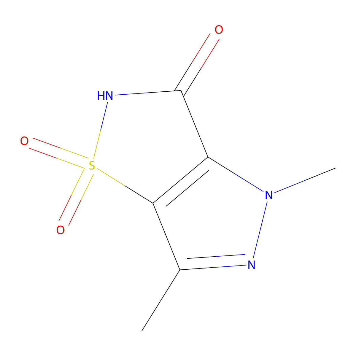 4,6-dimethyl-2H,3H,4H-1lambda6-pyrazolo[3,4-d][1,2]thiazole-1,1,3-trione molecular structure, CAS 2384789-76-6