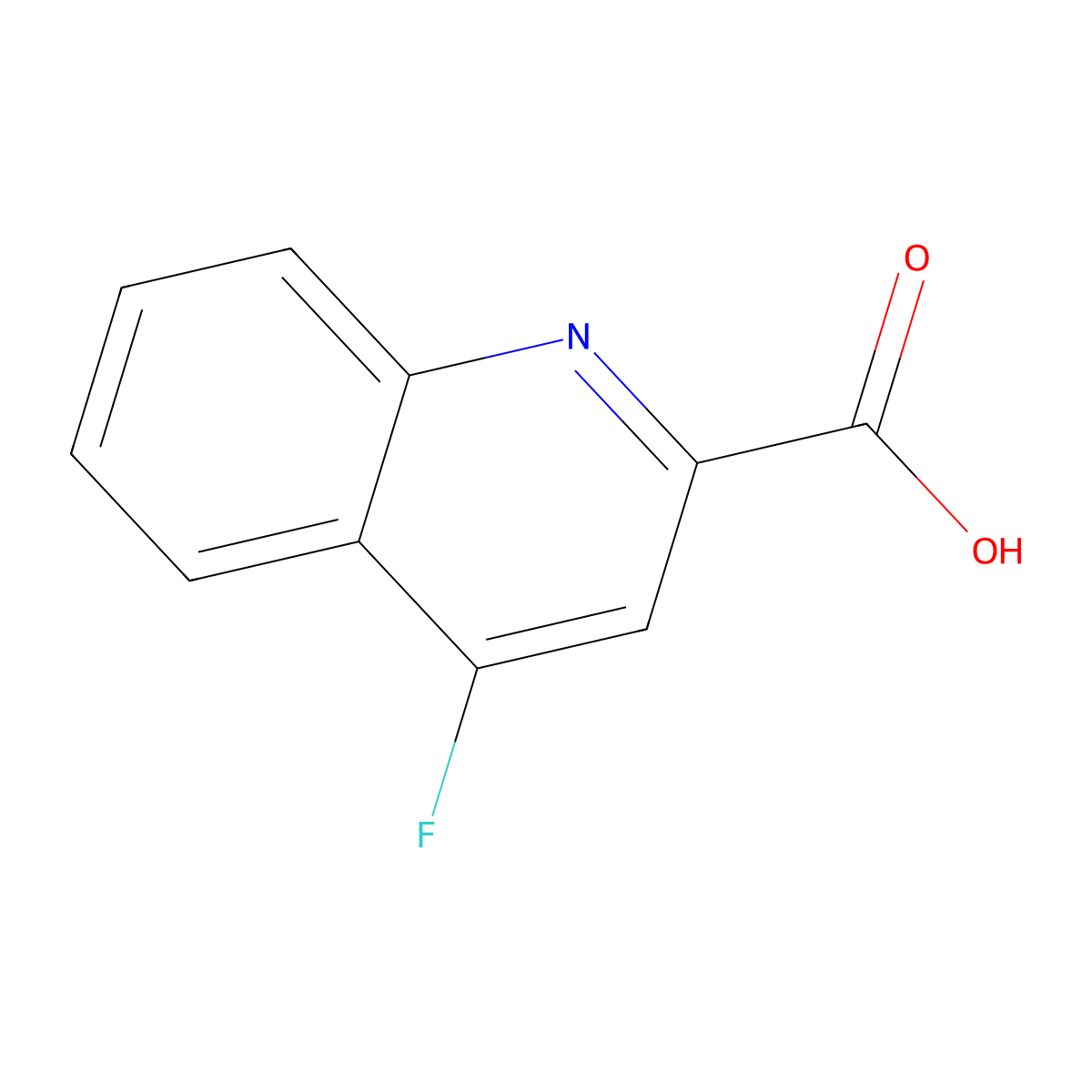 4-Fluoroquinoline-2-carboxylic acid molecular structure, CAS 2384798-10-9
