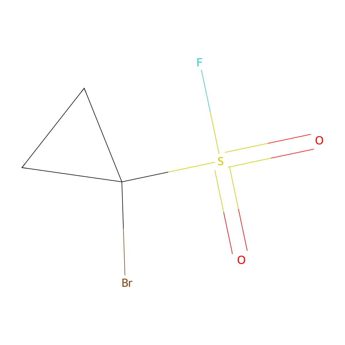 1-Bromocyclopropane-1-sulfonyl fluoride molecular structure, CAS 2384809-28-1