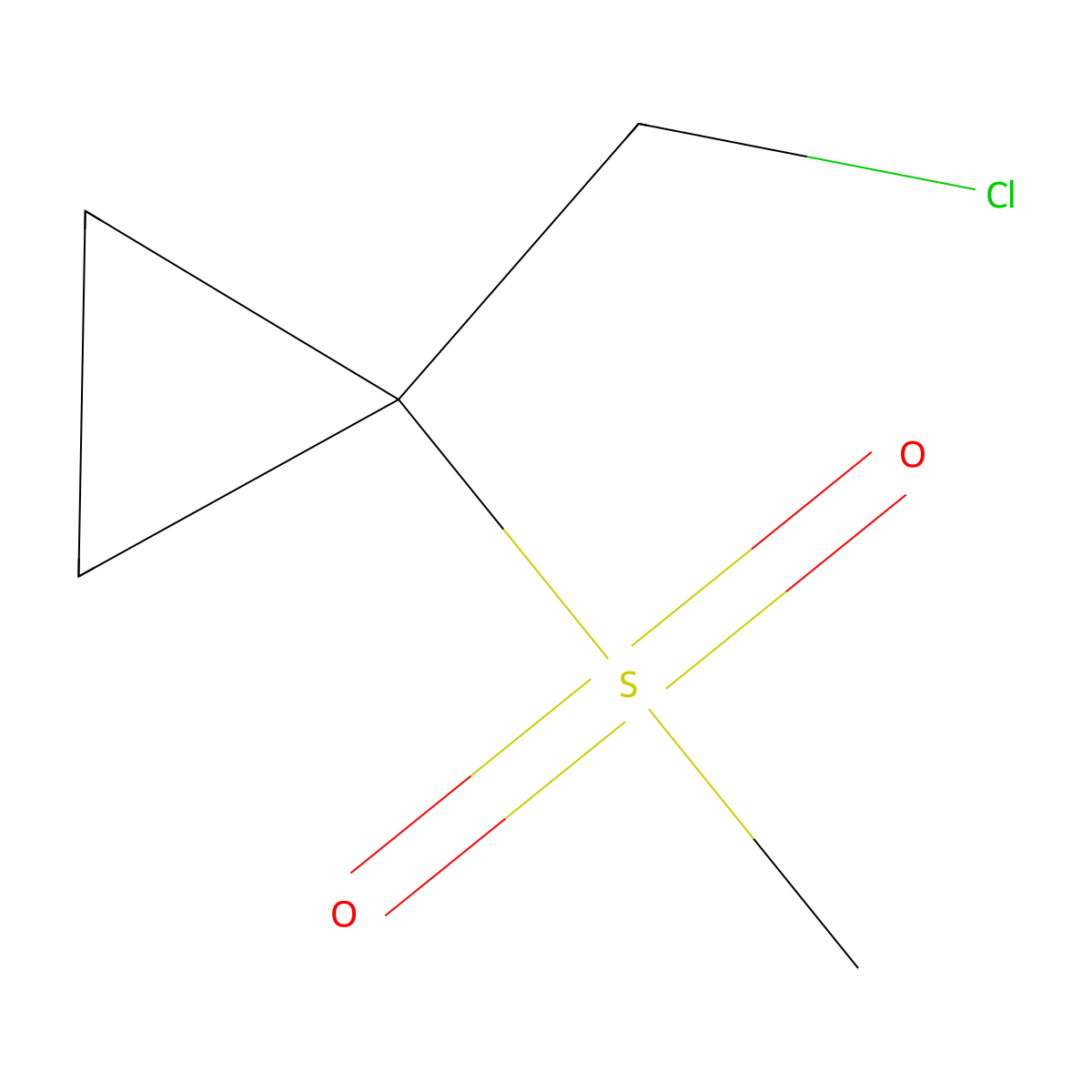 1-(Chloromethyl)-1-methanesulfonylcyclopropane molecular structure, CAS 2384820-28-2