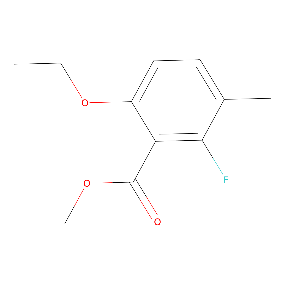 Methyl 6-ethoxy-2-fluoro-3-methylbenzoate molecular structure, CAS 2384823-45-2