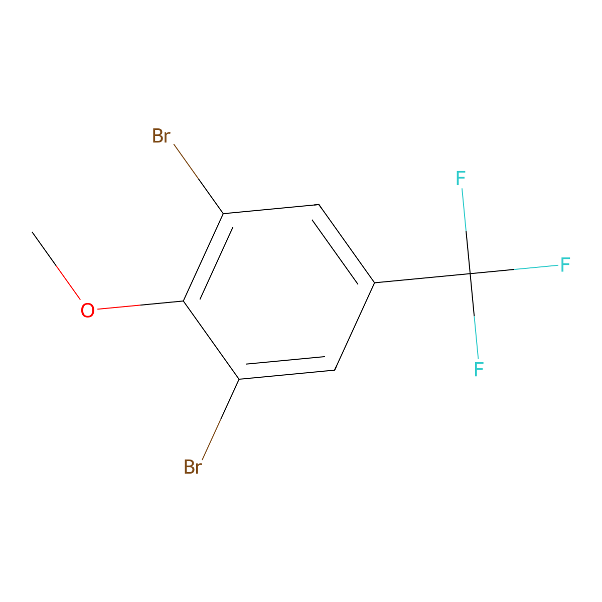 1,3-Dibromo-2-methoxy-5-(trifluoromethyl)benzene molecular structure, CAS 2384828-08-2
