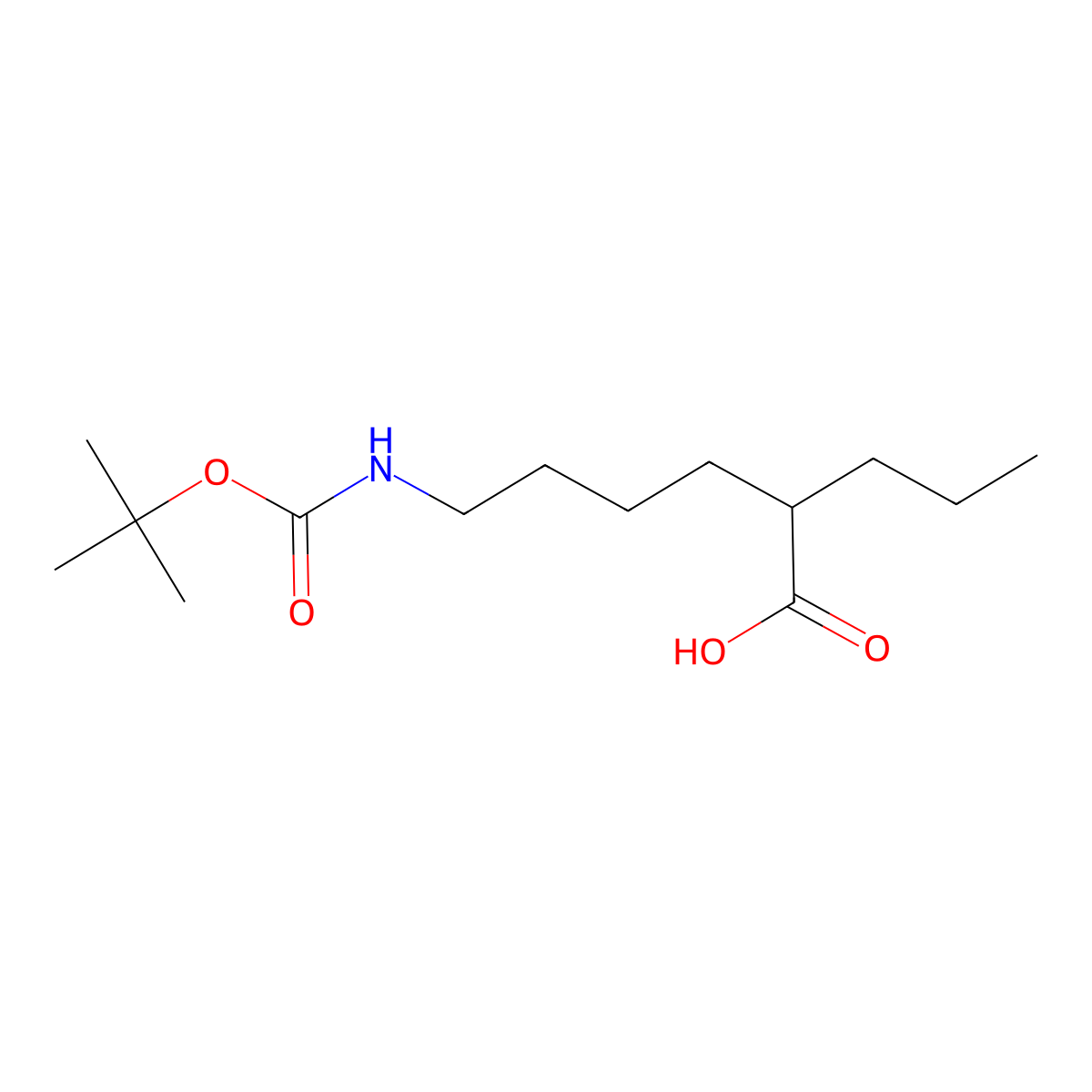 6-{[(Tert-butoxy)carbonyl]amino}-2-propylhexanoic acid molecular structure, CAS 2384832-17-9