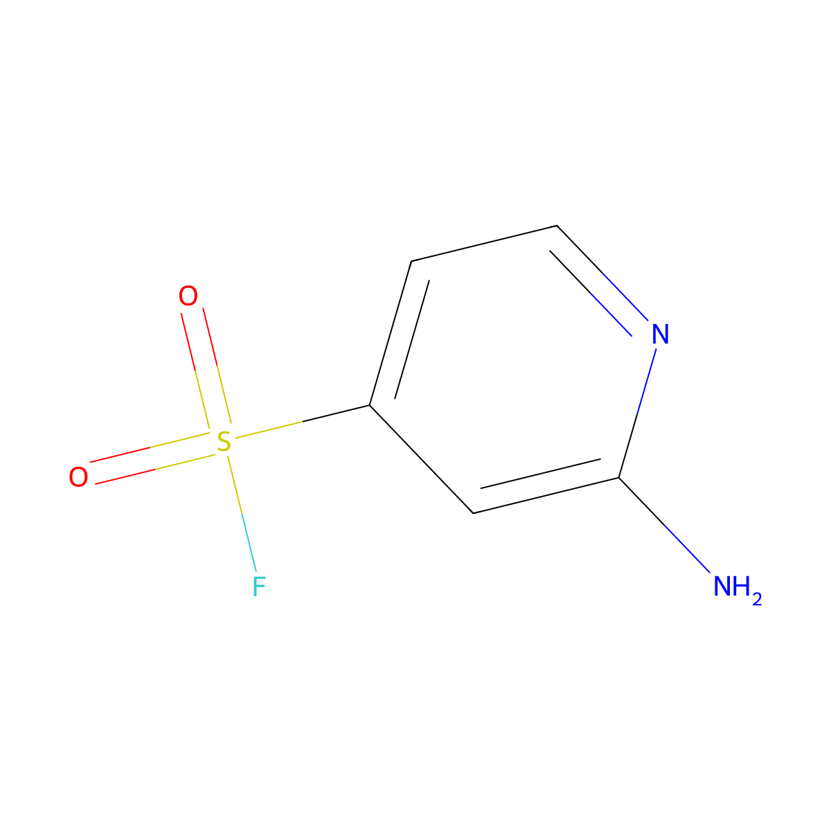 2-Aminopyridine-4-sulfonyl fluoride molecular structure, CAS 2384857-64-9