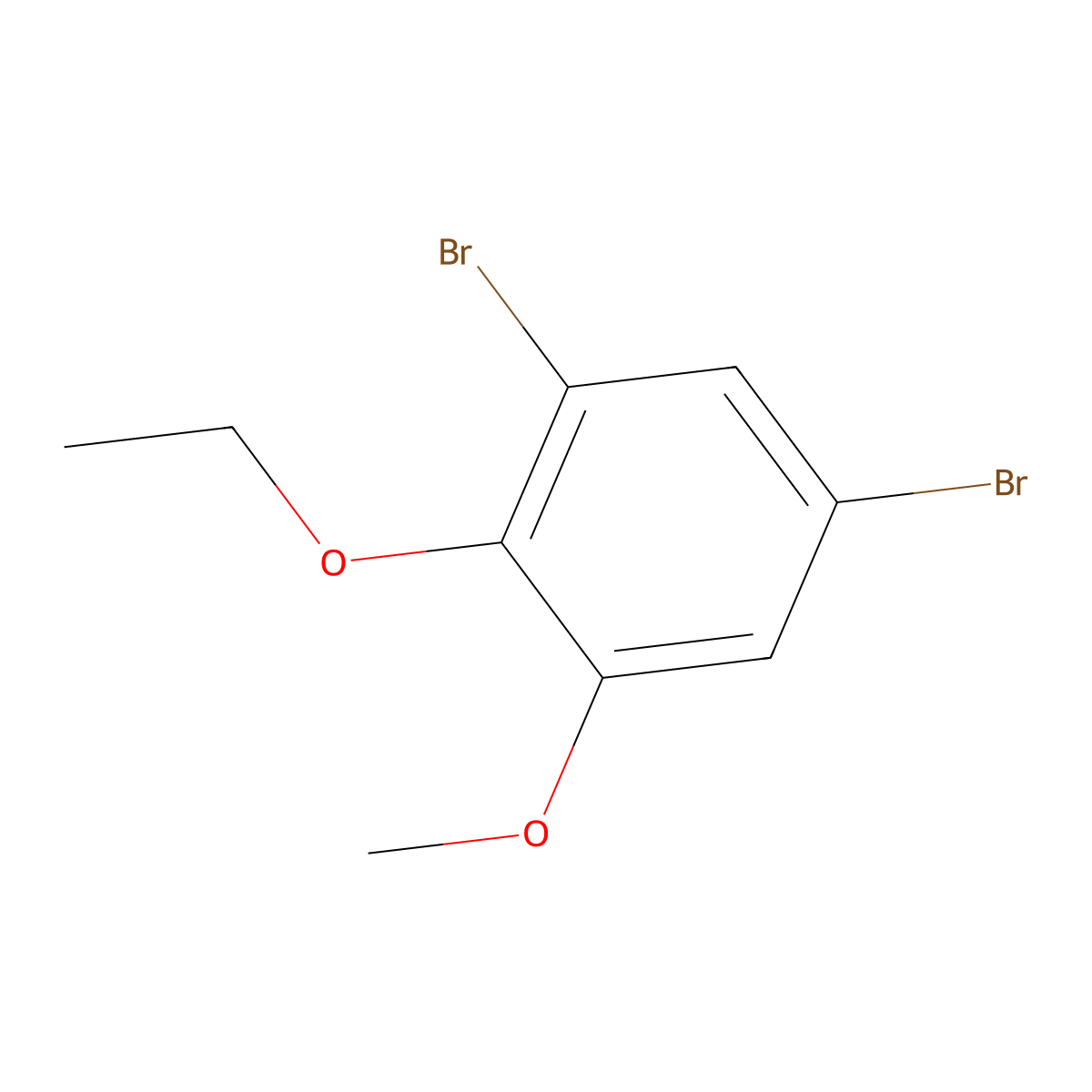 1,5-Dibromo-2-ethoxy-3-methoxybenzene molecular structure, CAS 2384859-41-8