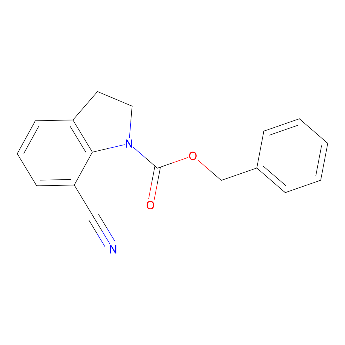benzyl 7-cyano-2,3-dihydro-1H-indole-1-carboxylate molecular structure, CAS 2384860-99-3