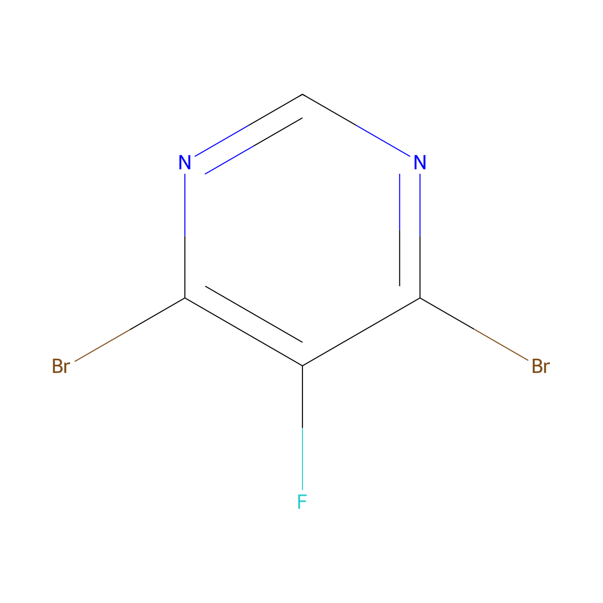 4,6-Dibromo-5-fluoropyrimidine molecular structure, CAS 2384862-77-3