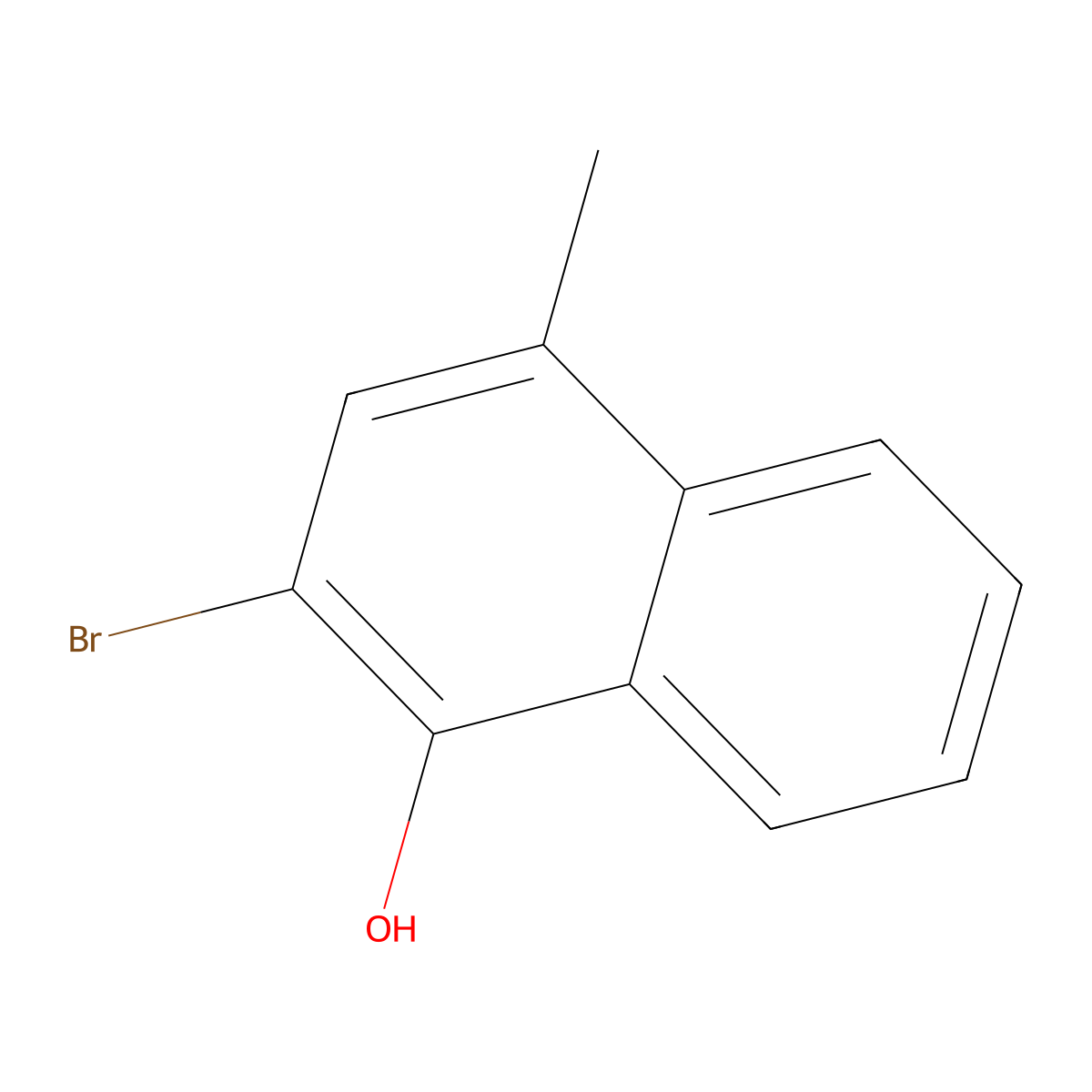 2-Bromo-4-methylnaphthalen-1-ol molecular structure, CAS 2384866-42-4