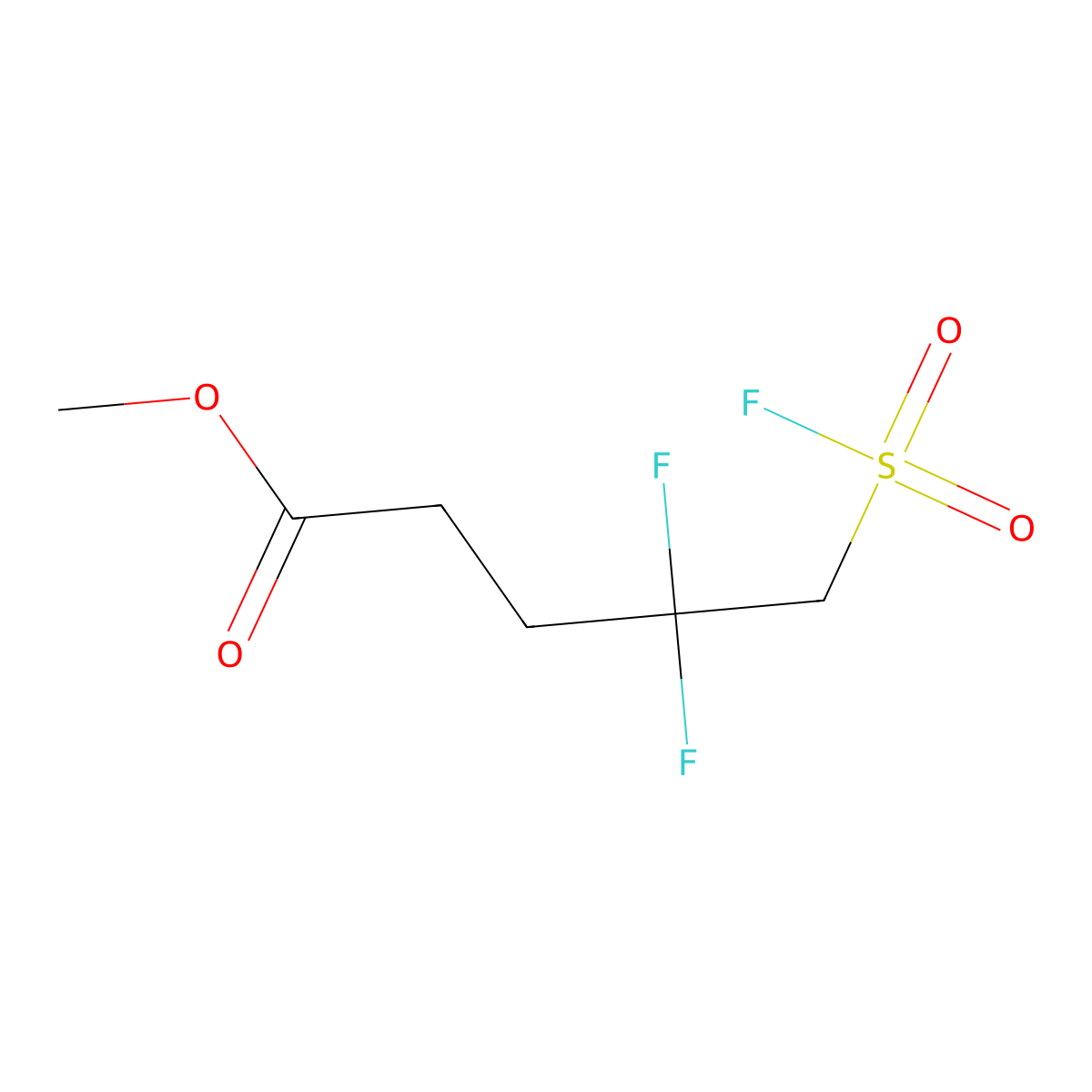 Methyl 4,4-difluoro-5-fluorosulfonylpentanoate molecular structure, CAS 2384879-97-2